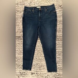 Madewell Dark Blue Denim 10” High Rise Skinny Jeans